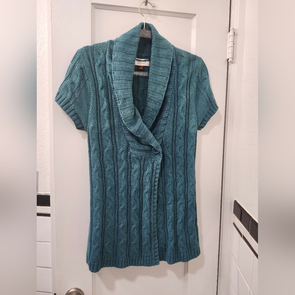 Sonoma Teal Cable Knit Cardigan